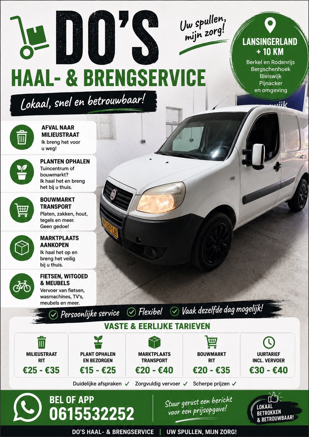 Transport en dienstverlening voor bedrijven & particulieren