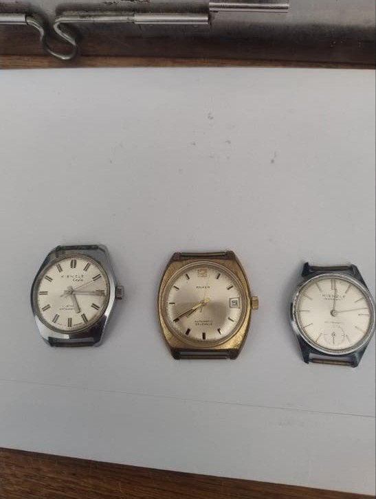 🔴 3 vintage 60e jaren opwindhorloges 2x Kienzle en 1x Anker, Sieraden, Tassen en Uiterlijk, Horloges | Antiek, Ophalen of Verzenden
