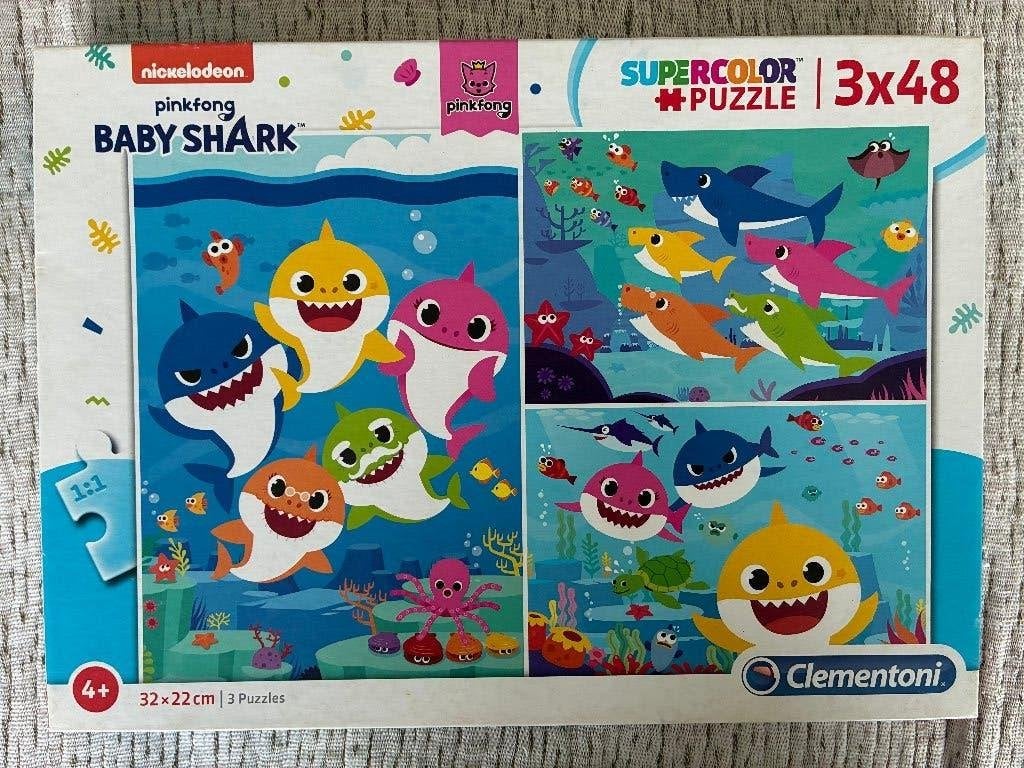 Puzzle Baby Shark Clementoni, Ophalen of Verzenden, Gebruikt, Overige typen