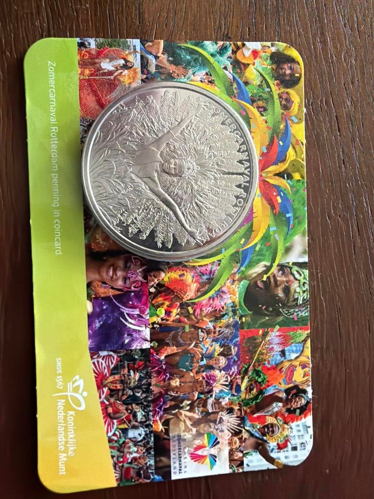 Zomercarnaval Rotterdam penning in concard, Postzegels en Munten, Munten | Nederland, Ophalen of Verzenden, Overige waardes, Losse munt