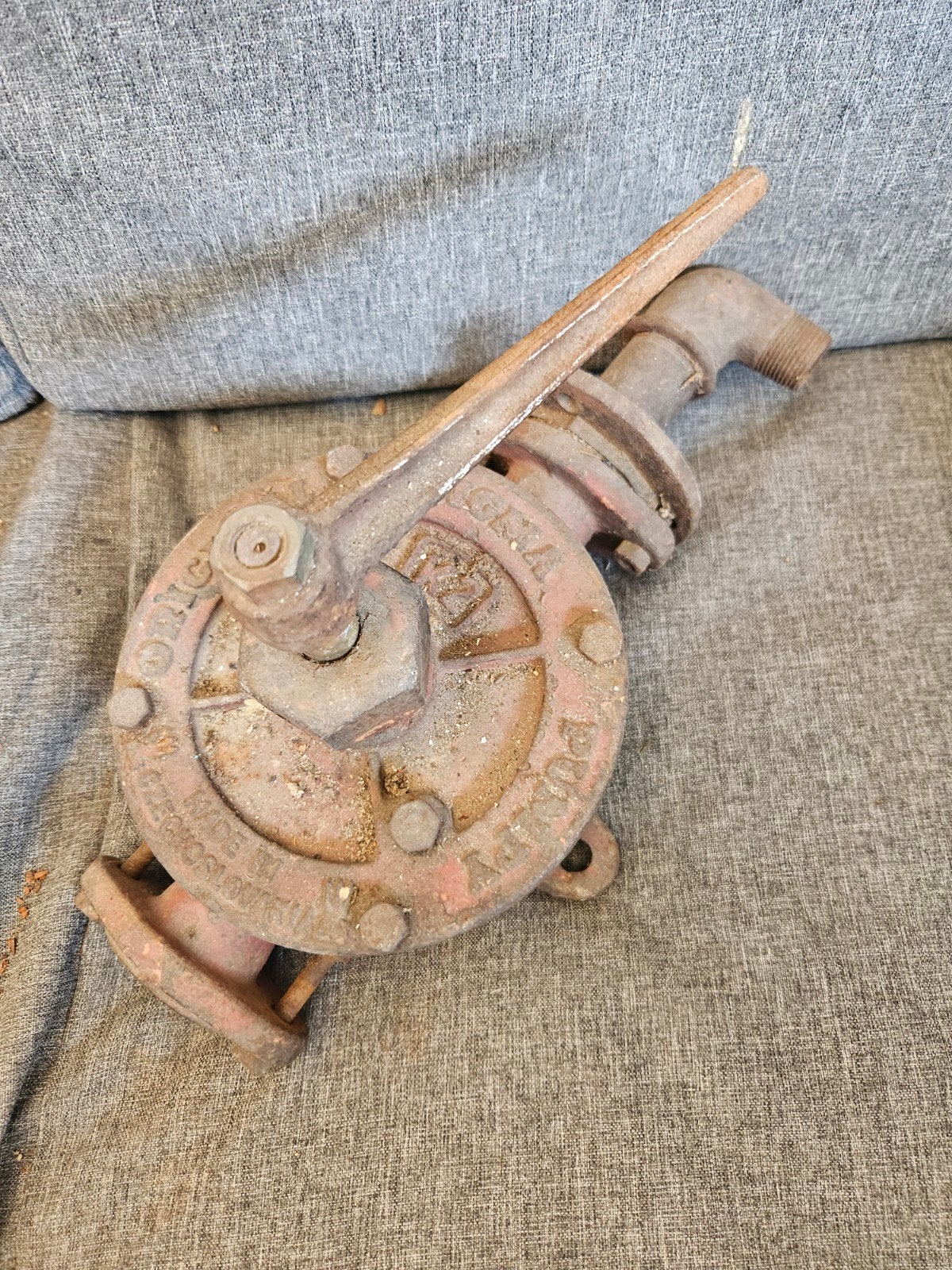 Antieke benzine handpomp -  Pump, Antiek en Kunst, Ophalen of Verzenden