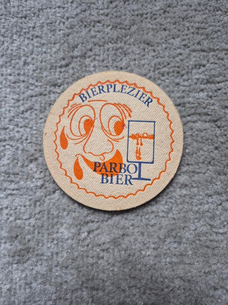 Vintage Parbol Bier bierviltje - Bierplezier, Ophalen of Verzenden, Gebruikt, Viltje(s), Overige merken