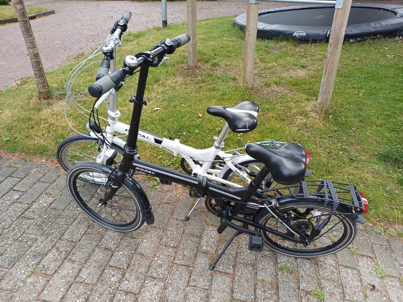 Popal vouwfietsen (2 stuks) - Zwart en Wit, 6 versnellingen, 20 inch of meer, Gebruikt, Velgrem, Versnellingen