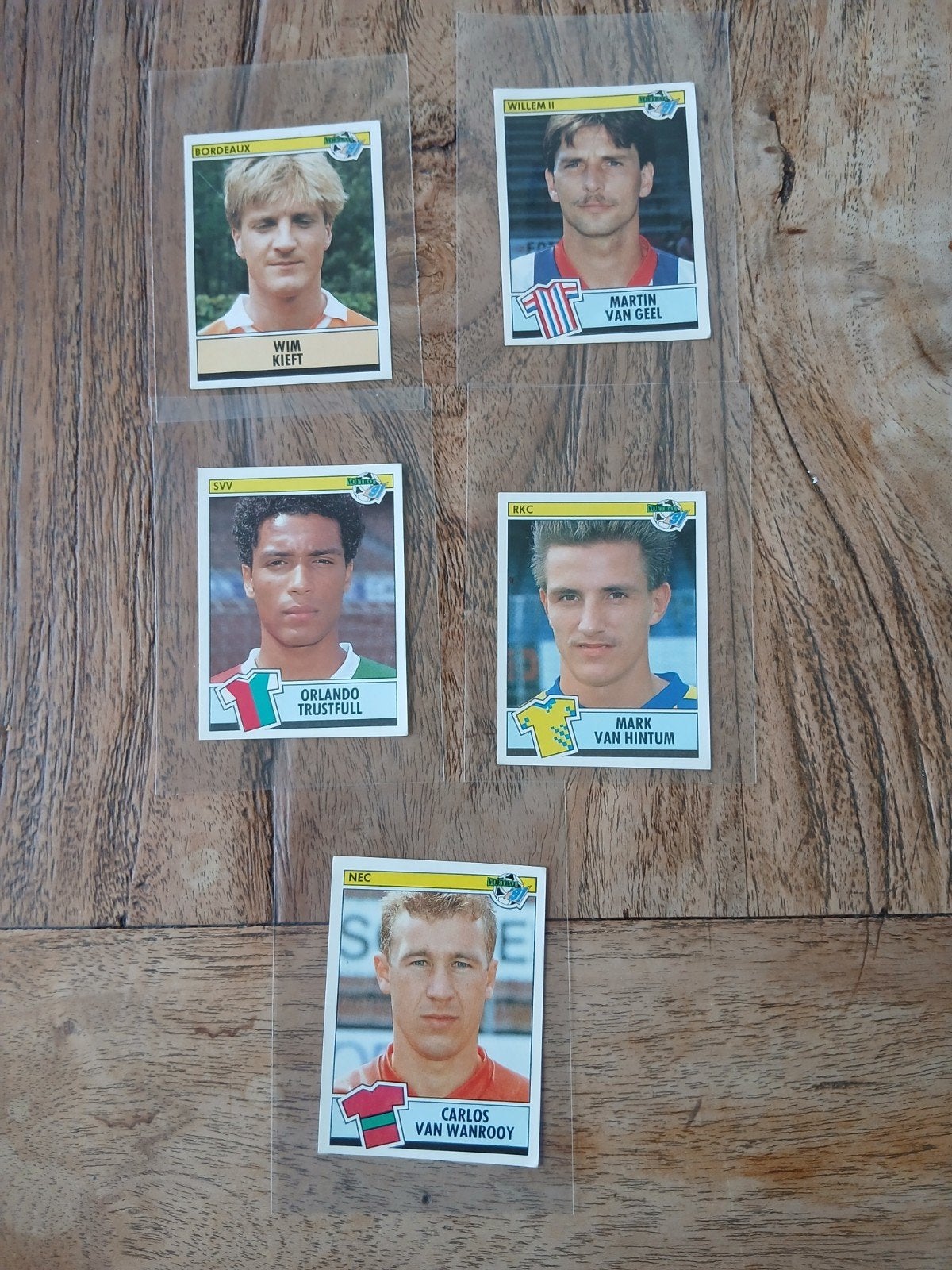 panini voetbal 91 5x, Ophalen of Verzenden, Poster, Plaatje of Sticker
