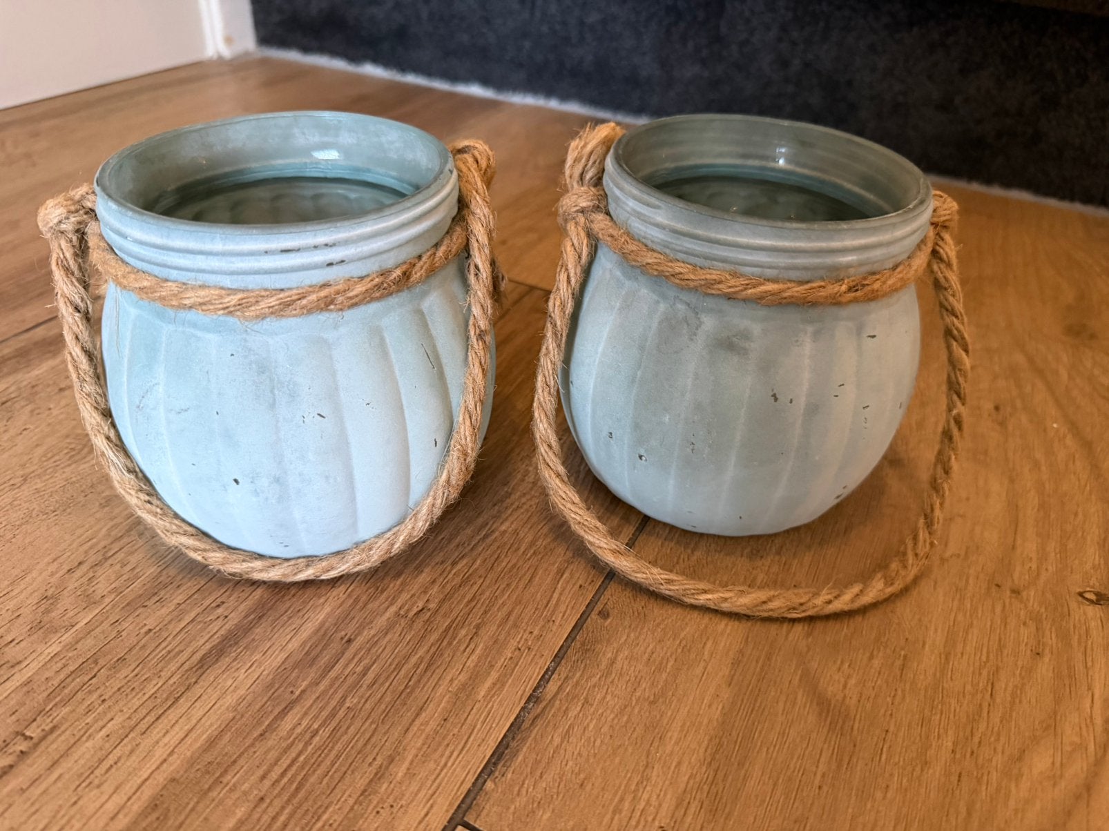 Mint groen kaarsen houders, Ophalen, Zo goed als nieuw, Groen, Waxinelichthouder