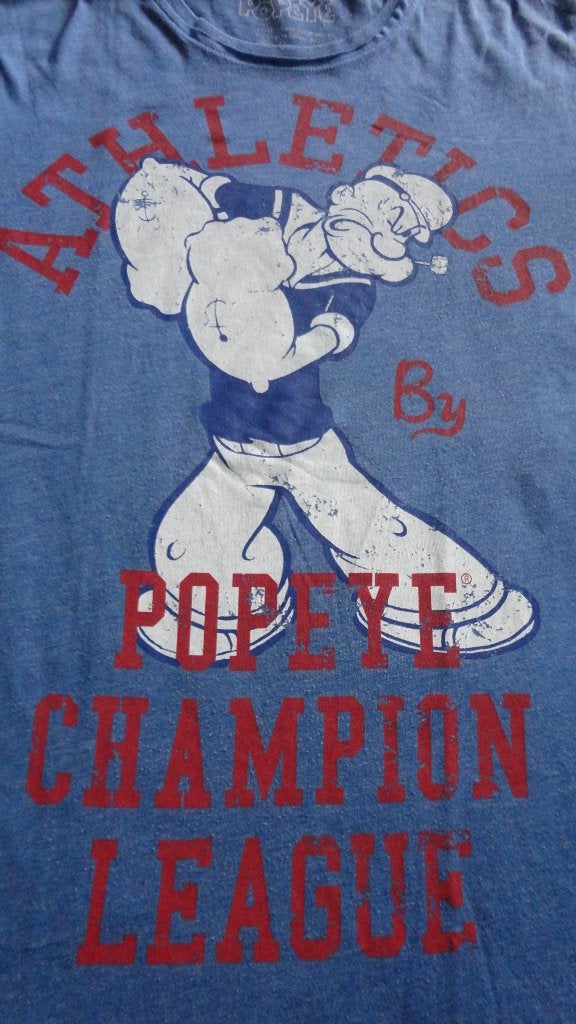 Popeye t shirt, Kleding | Heren, Ophalen of Verzenden, Gedragen, Maat 46 (S) of kleiner, Blauw