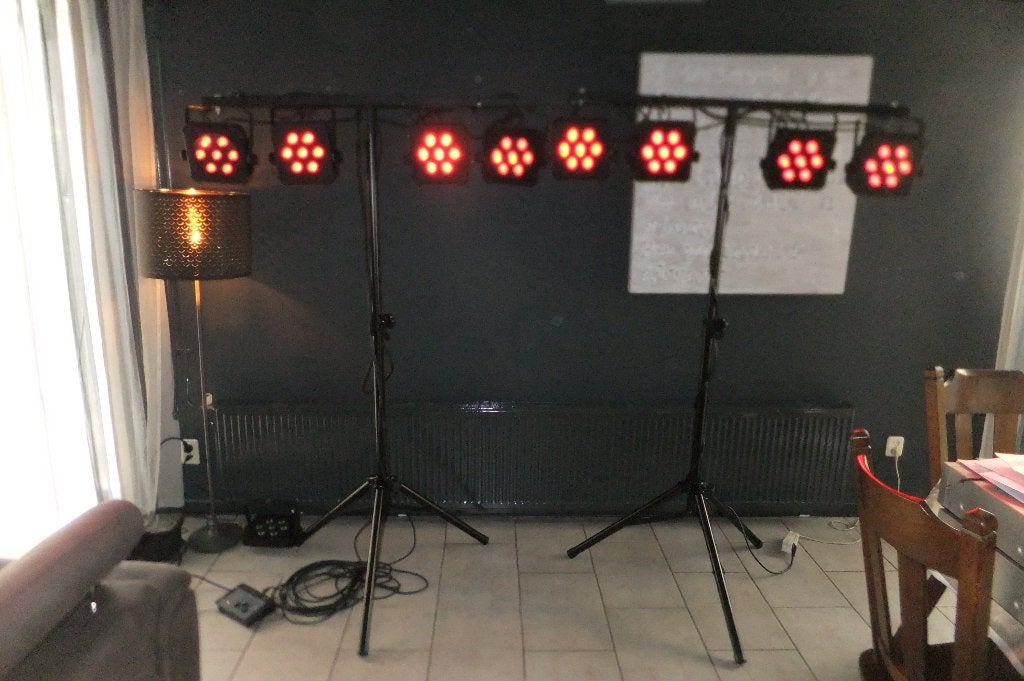 8 J.B. Systems plano par. inc statieven en controler, Ophalen, Gebruikt, Licht