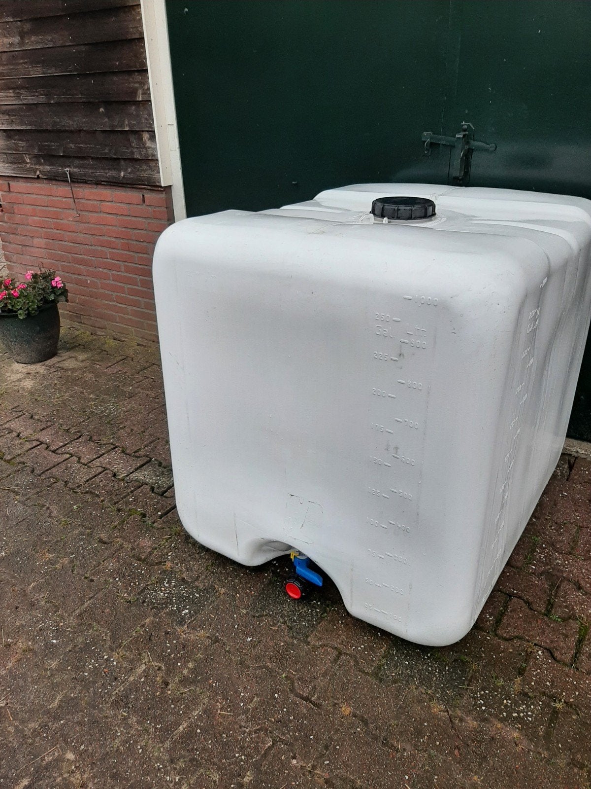 Watervat regenton ibc container, Tuin en Terras, Regentonnen, Kunststof, Met kraantje, 150 liter of meer, Ophalen of Verzenden