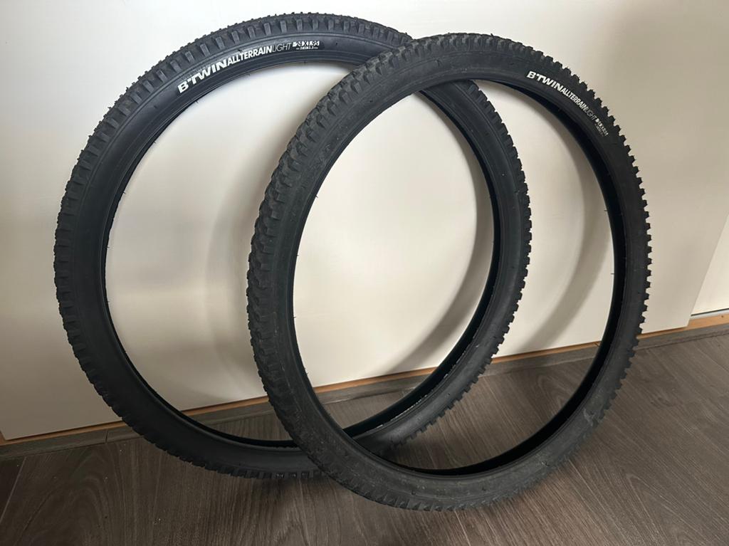 2 banden 24 x 1.95 inch Btwin rockrider zgan 47-507, Ophalen of Verzenden, Zo goed als nieuw
