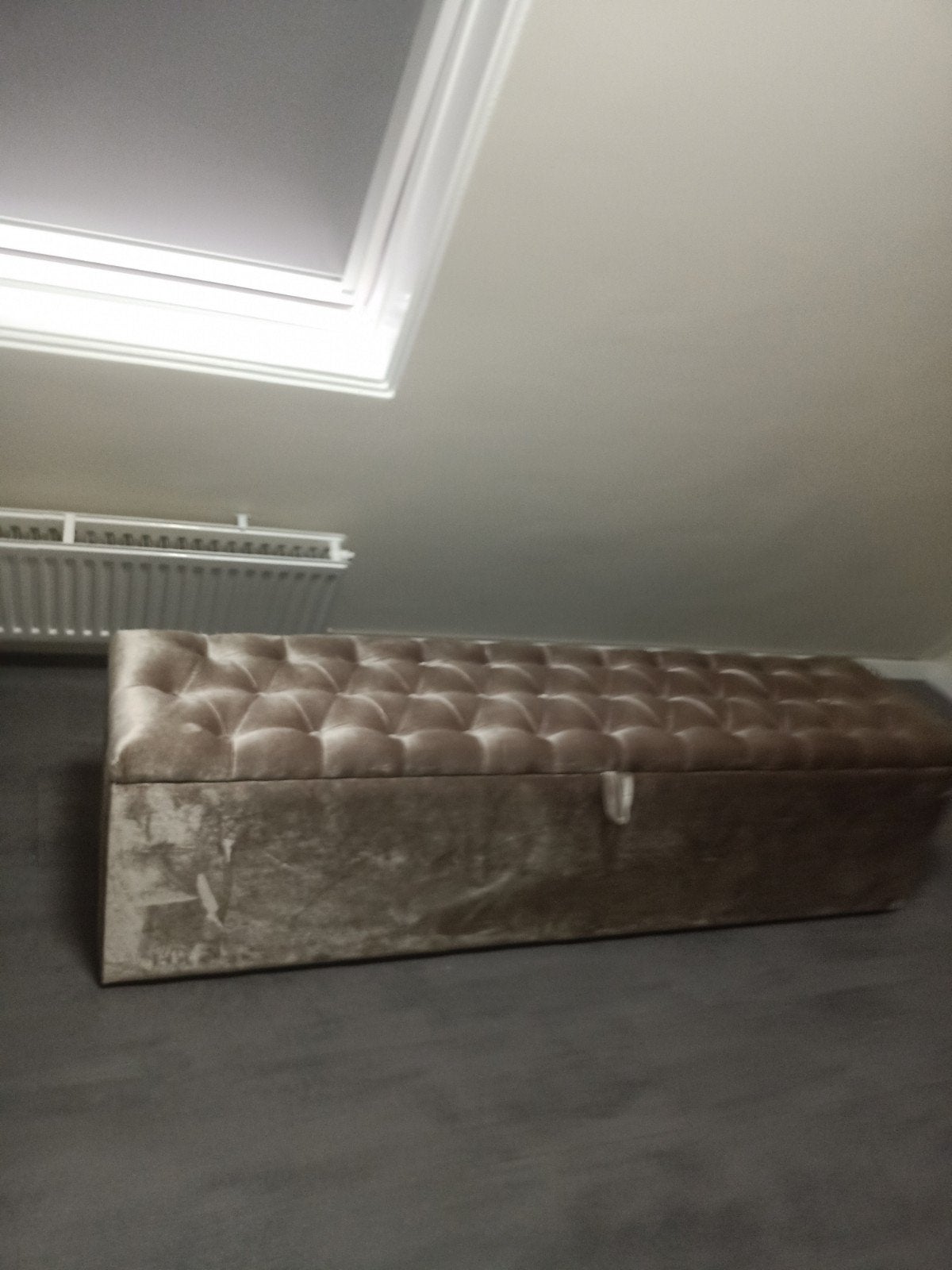 Mooie boxspring voeten bank, Ophalen, Zo goed als nieuw, Tweepersoons, 180 cm