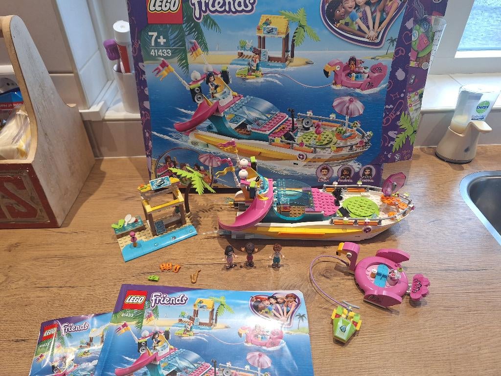 Lego friends 41433 , feestboot, Ophalen of Verzenden, Zo goed als nieuw, Complete set, Lego