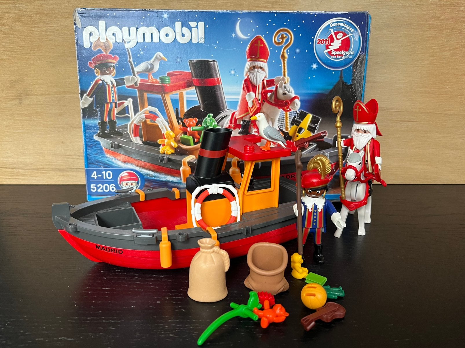 Playmobil 5206 sinterklaas stoomboot piet, Ophalen of Verzenden, Zo goed als nieuw
