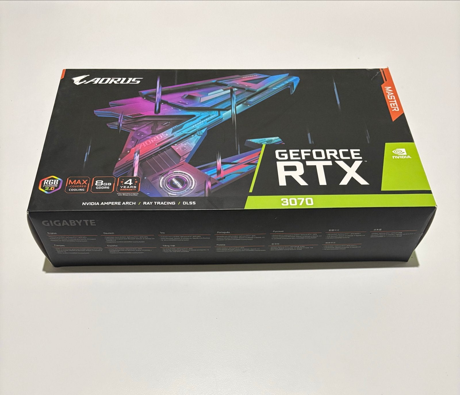 Gigabyte AORUS GeForce RTX 3070 Master 8G Videokaart, HDMI, GDDR6, PCI-Express 4, Ophalen of Verzenden