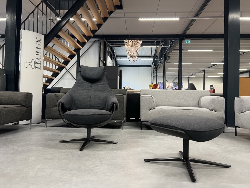 Nieuw Leolux Cream Plus Draai fauteuil stof design stoel, Huis en Inrichting, Hout, Leolux, Info@leolux.nl, Nieuw