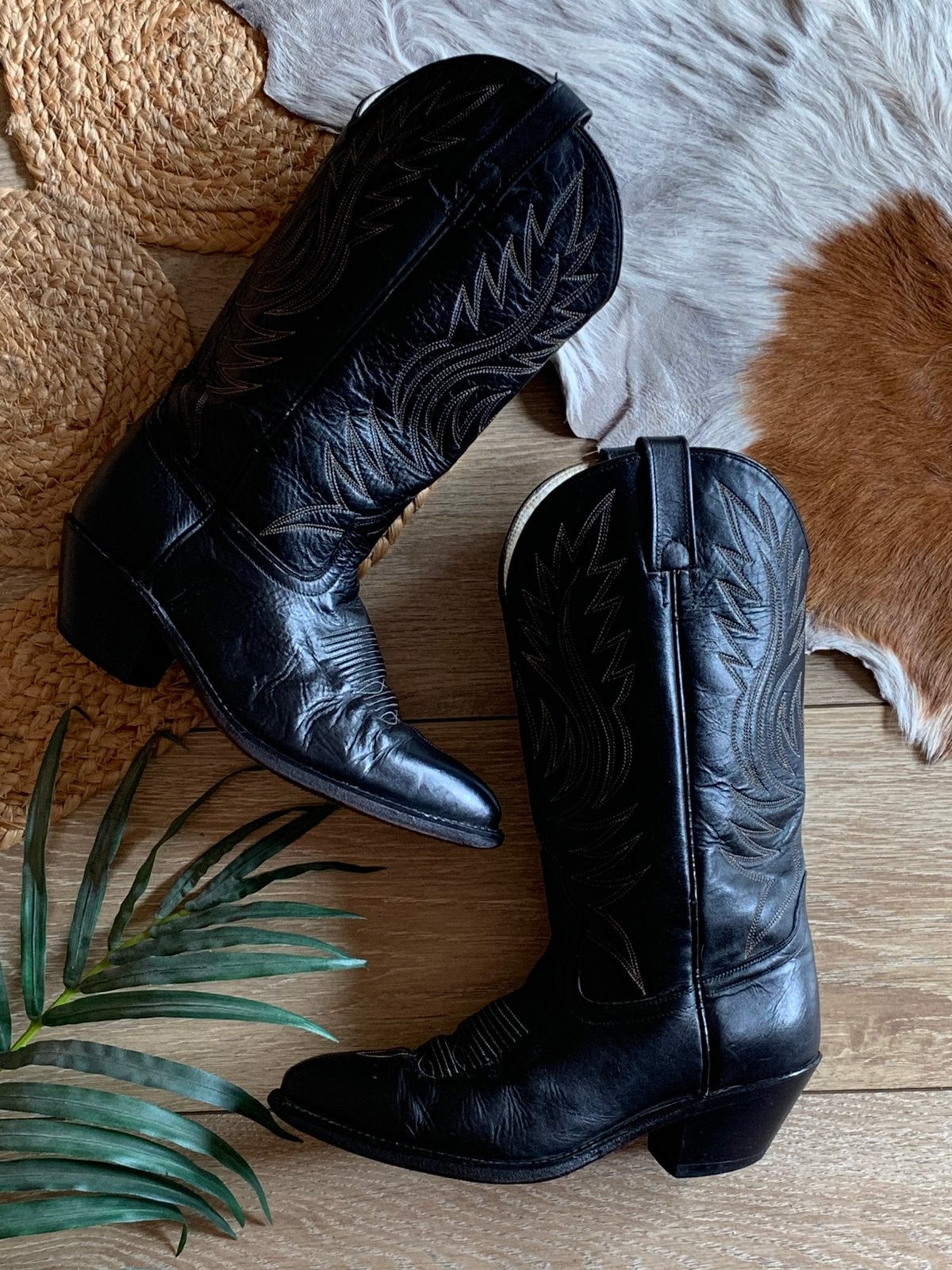 Acme cowboylaarzen 42 western boots bohemian laarzen, Kleding | Dames, Schoenen, Hoge laarzen, -, Zwart, -