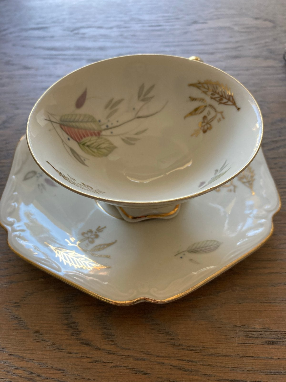 Vintage Mitterteich Bavaria theekopje met schotel, Antiek en Kunst, Ophalen of Verzenden