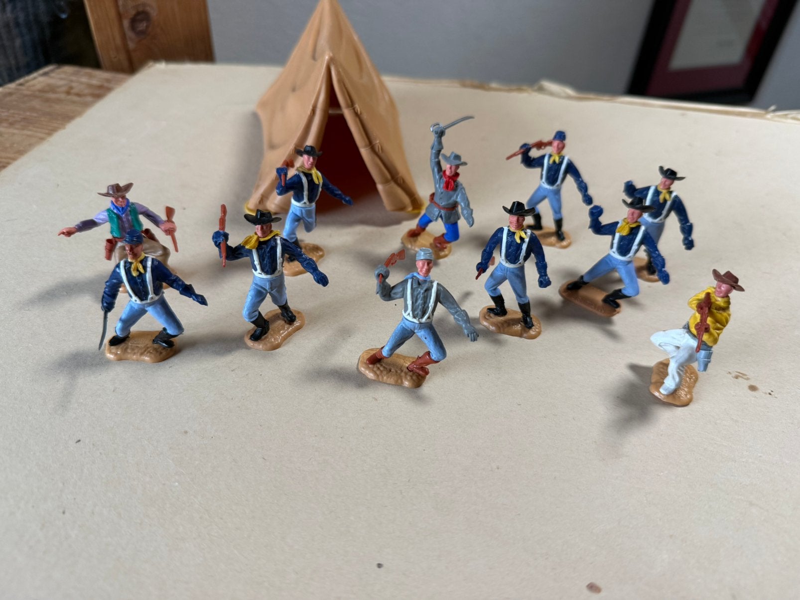 Timpo toys soldaten 10 stuks, Ophalen of Verzenden, Gebruikt