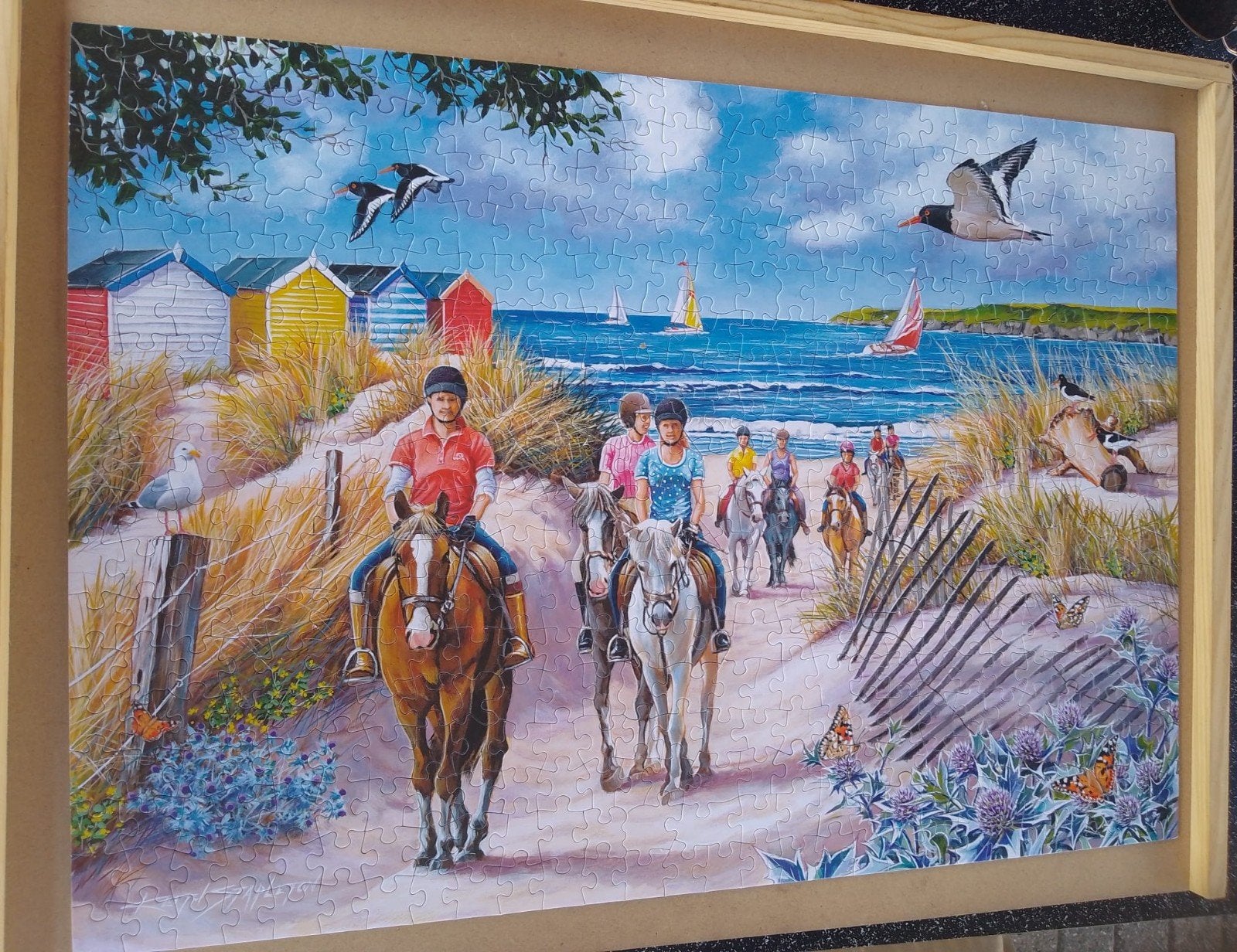 HOP big500 sea horses cranley COMPLEET House of Puzzles, Hobby en Vrije tijd, Ophalen of Verzenden, 500 t/m 1500 stukjes, Zo goed als nieuw