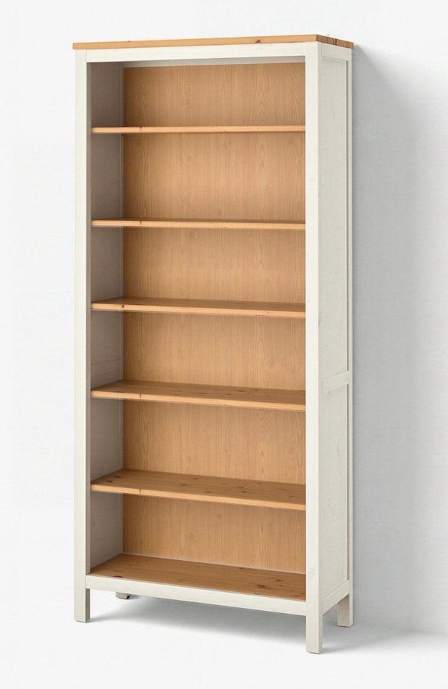 IKEA Hemnes Boekenkast - Wit met grenen accenten, Huis en Inrichting, Ophalen, Met plank(en), Gebruikt, 200 cm of meer