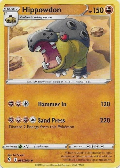 Evolving Skies,  Hippowdon [uncommon] 85/203, Verzenden, Nieuw, Losse kaart