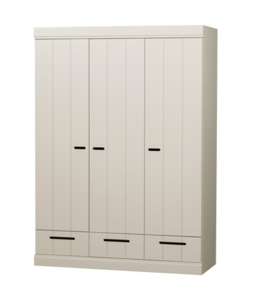 Woood Connect kledingkast wit (gedemonteerd), Huis en Inrichting, Ophalen, Gebruikt, 100 tot 150 cm, Met lade(s)