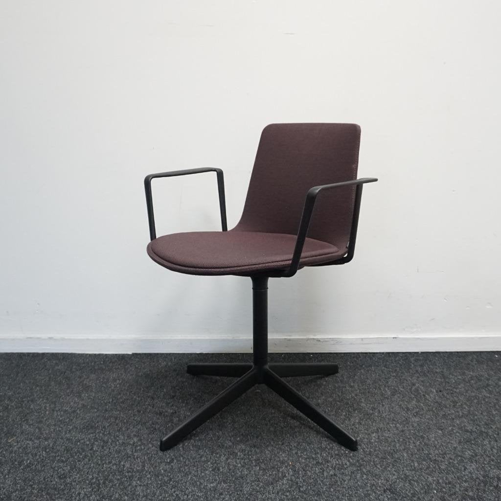 Enea Lottus Design Stoelen | Eetkamerstoelen | Donkerbruin, Gebruikt, -, Ophalen of Verzenden, Stof