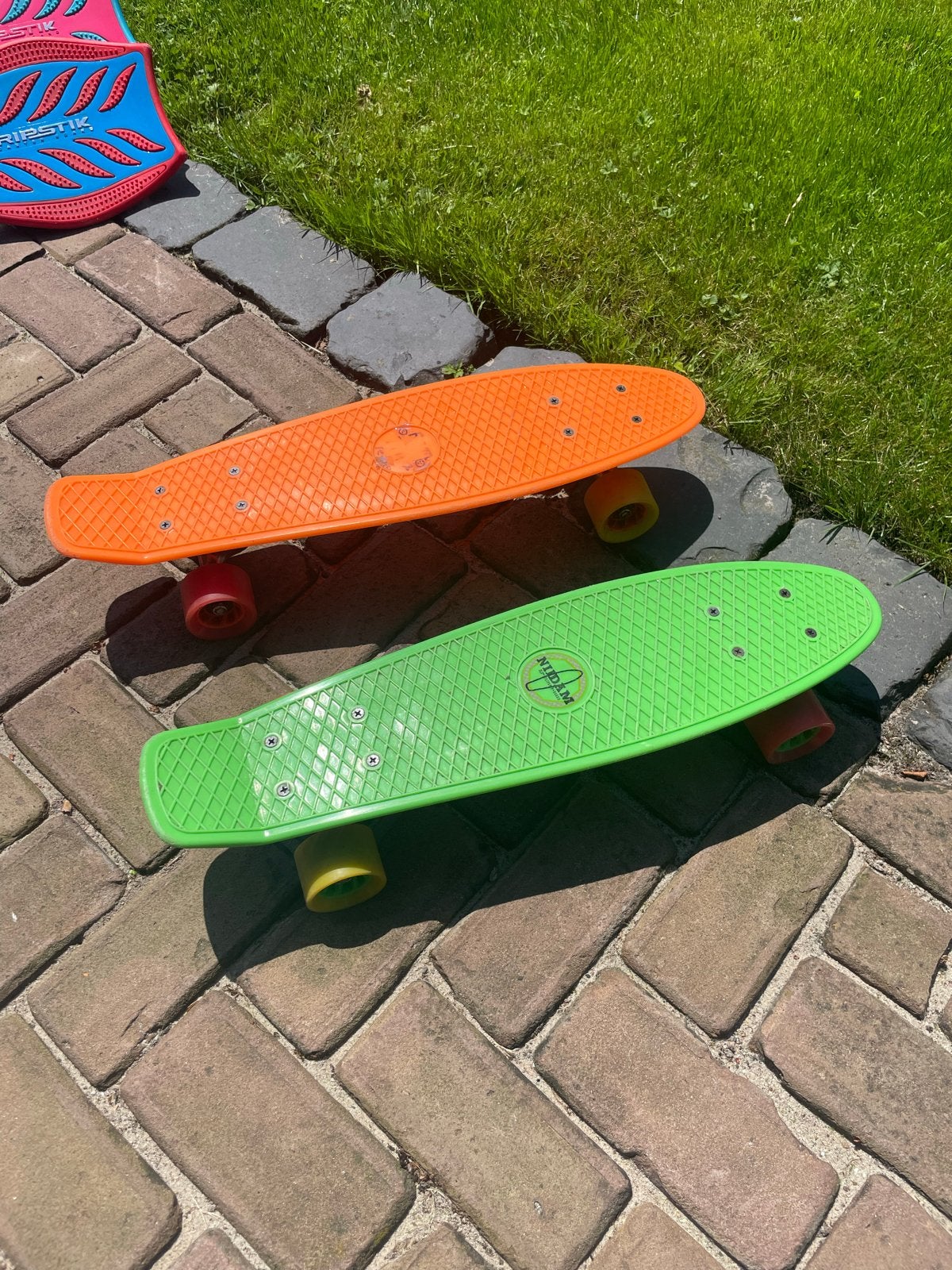 Nijdam pennyboard - Oranje en Groen, Ophalen of Verzenden, Gebruikt, Skateboard