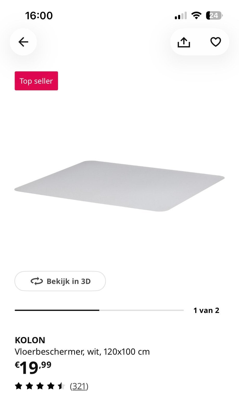 Kolon vloerbeschermer, Ophalen, Nieuw