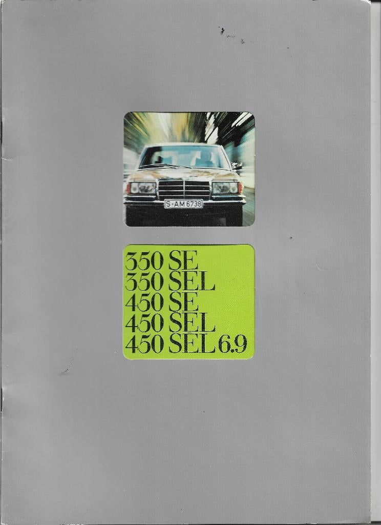 Brochure MERCEDES BENZ 350SE 350SEL 450SE 450SE 6.9, 1977., Nieuw, Mercedes-Benz, Mercedes, Ophalen of Verzenden