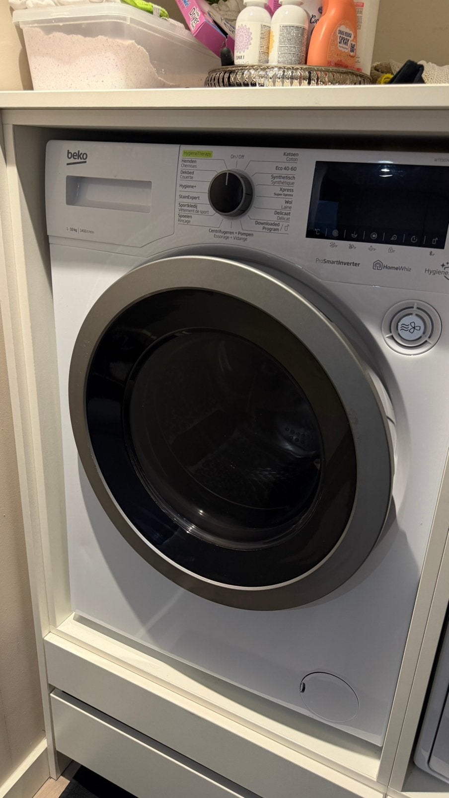 Beko wasmachine 10 kg –, Ophalen, 1200 tot 1600 toeren, 10 kg of meer, Zo goed als nieuw