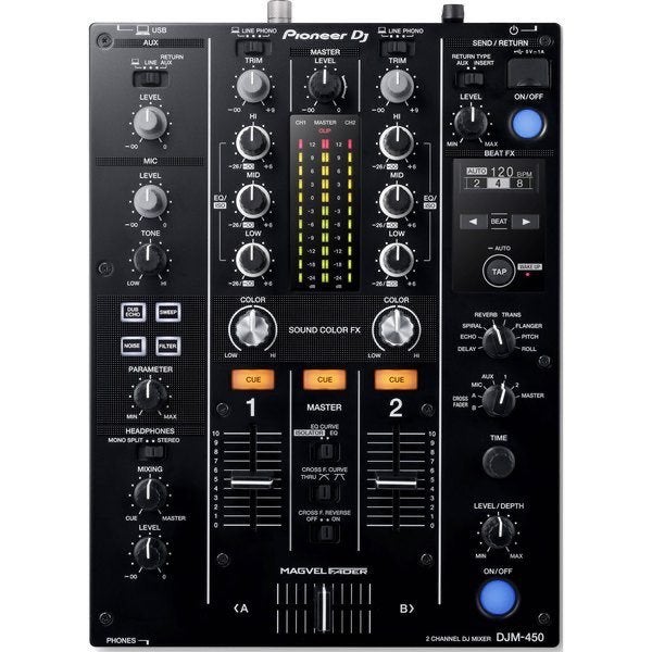Pioneer DJ DJM 450 DJM450 mixer mengpaneel, Ophalen of Verzenden, Zo goed als nieuw, Minder dan 5 kanalen, Microfooningang