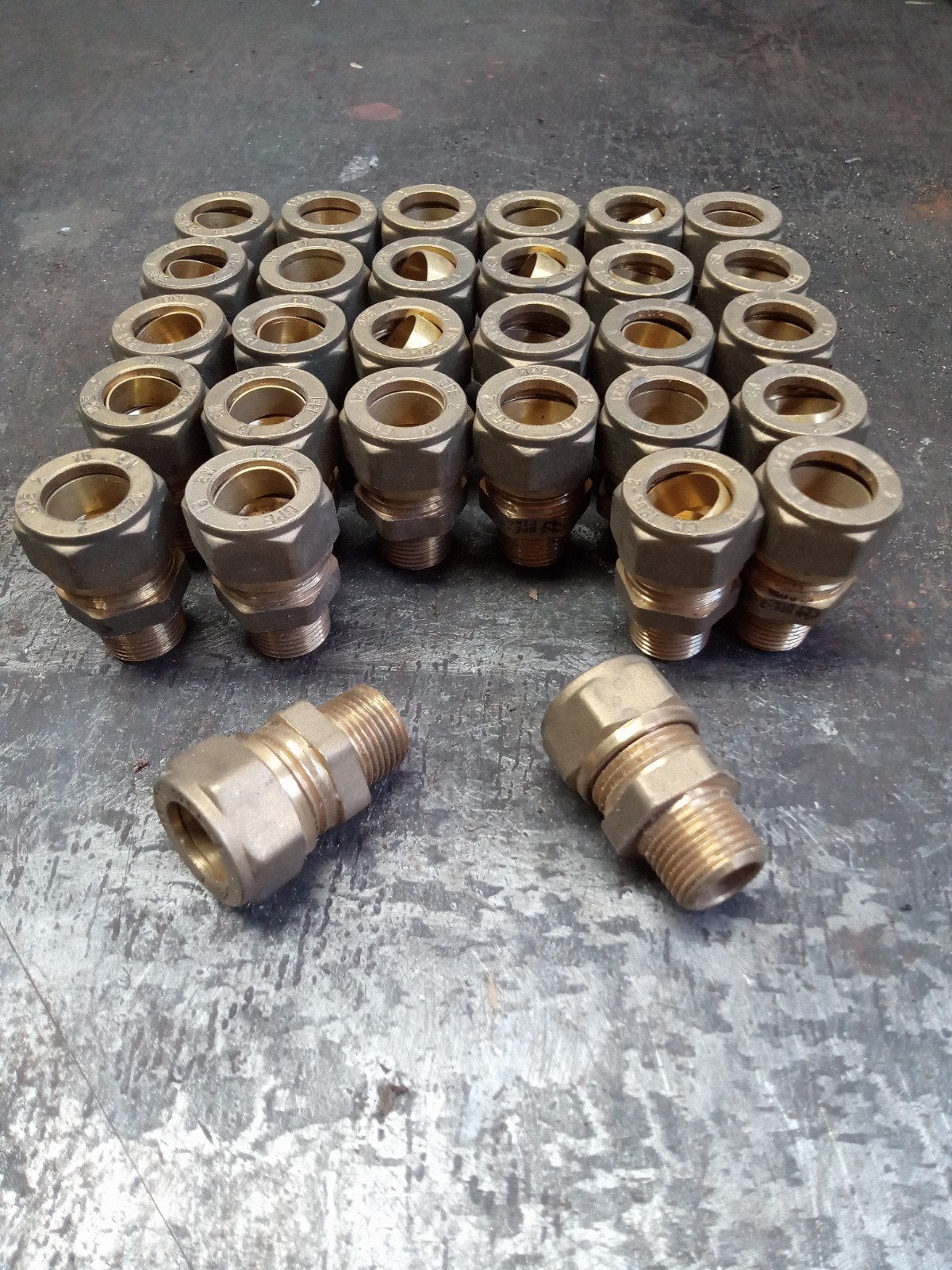 Messing knelkoppelingen 15mm x 3/8"., Overige materialen, Minder dan 20 mm, Overige typen, Nieuw