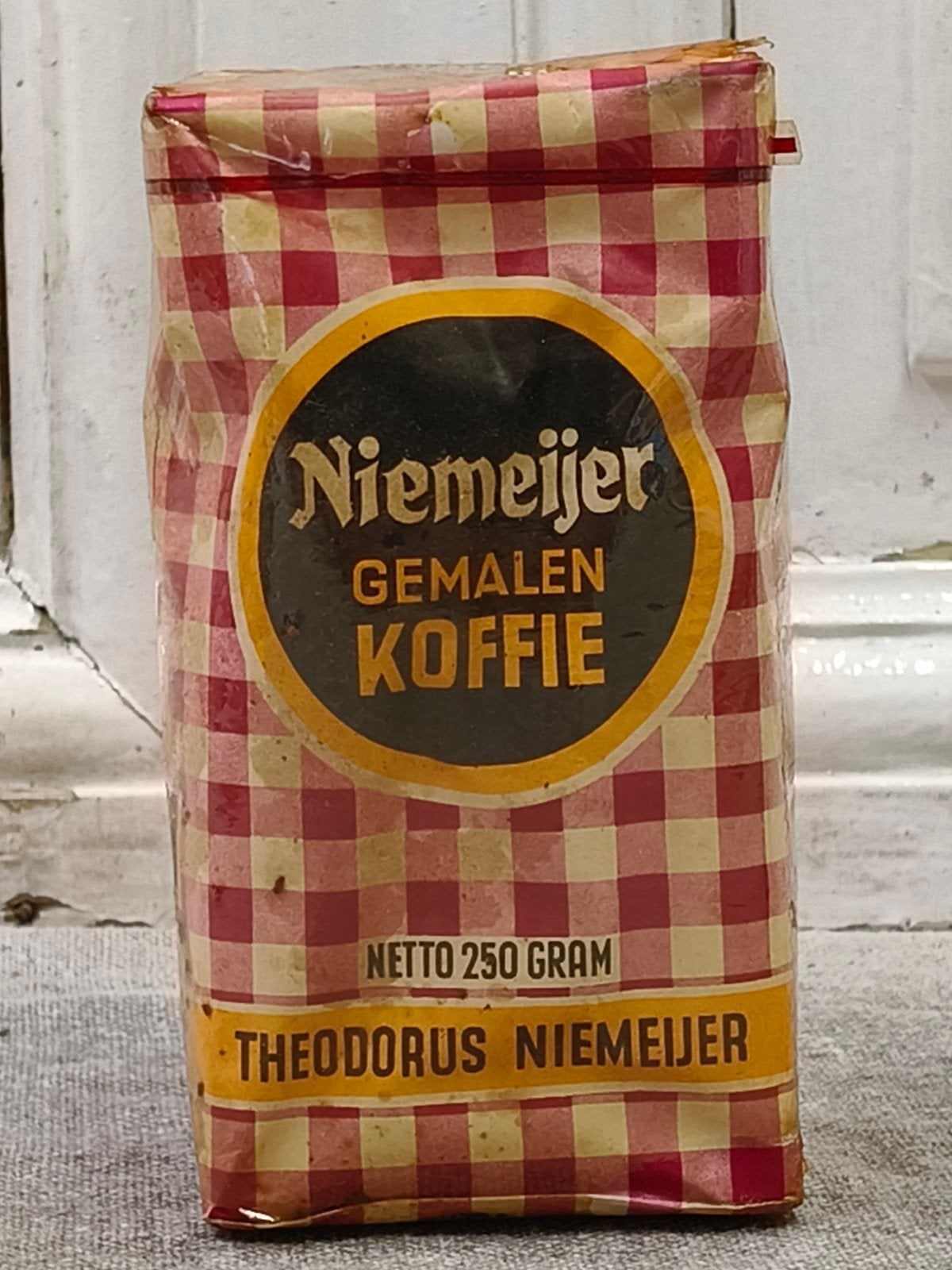 Oud vol pak gemalen koffie, Theodorus Niemeijer, Verzamelen, Ophalen of Verzenden, Gebruikt