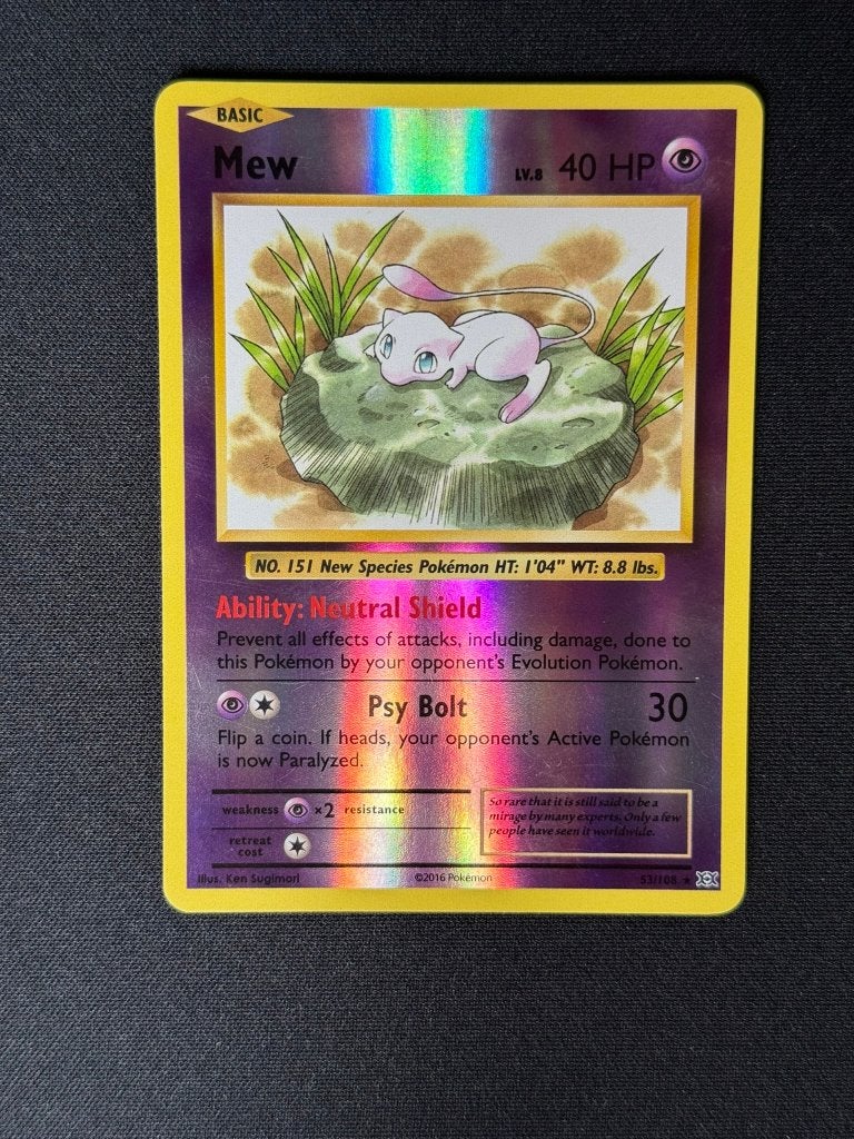 Mew 53/108 - Evolutions - Reverse Holo, Ophalen of Verzenden, Zo goed als nieuw, Losse kaart