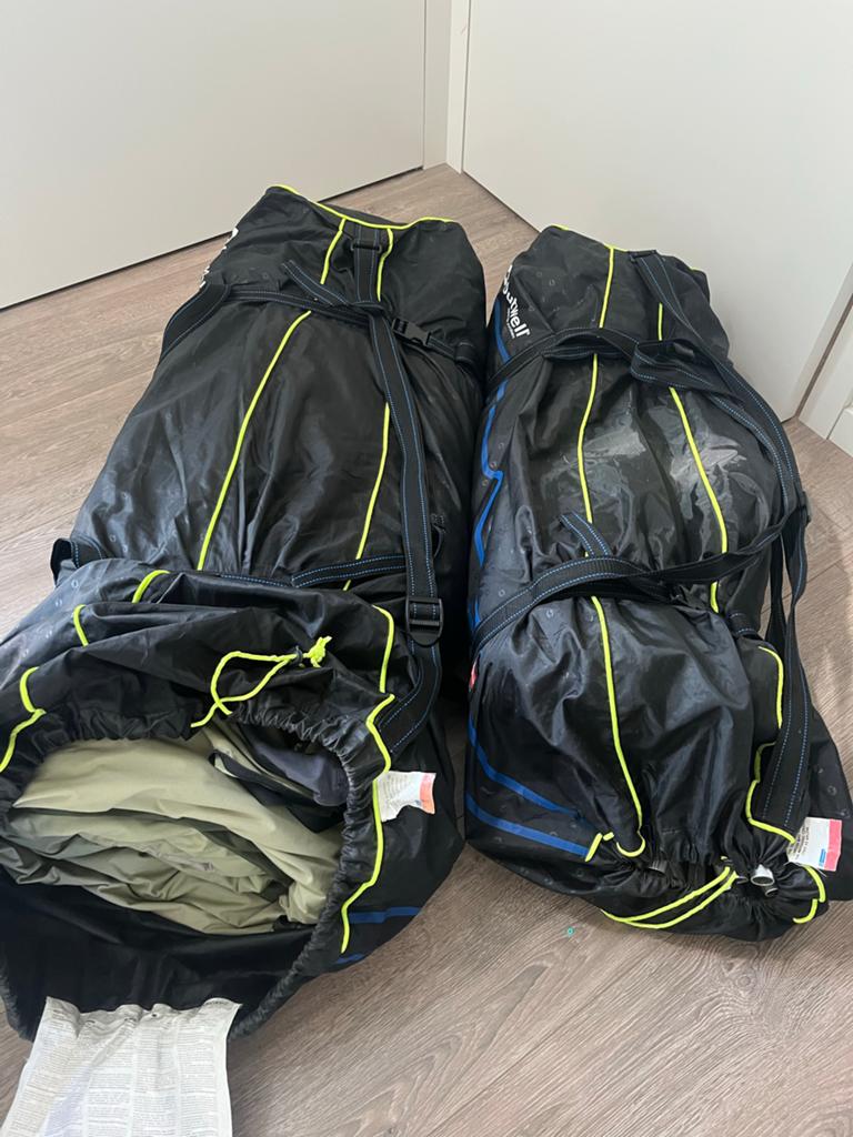 Outwell Bear Lake 4 tunneltent met luifel en tenttapijt, Caravans en Kamperen, Tenten, Ophalen, Gebruikt, Tot en met 4