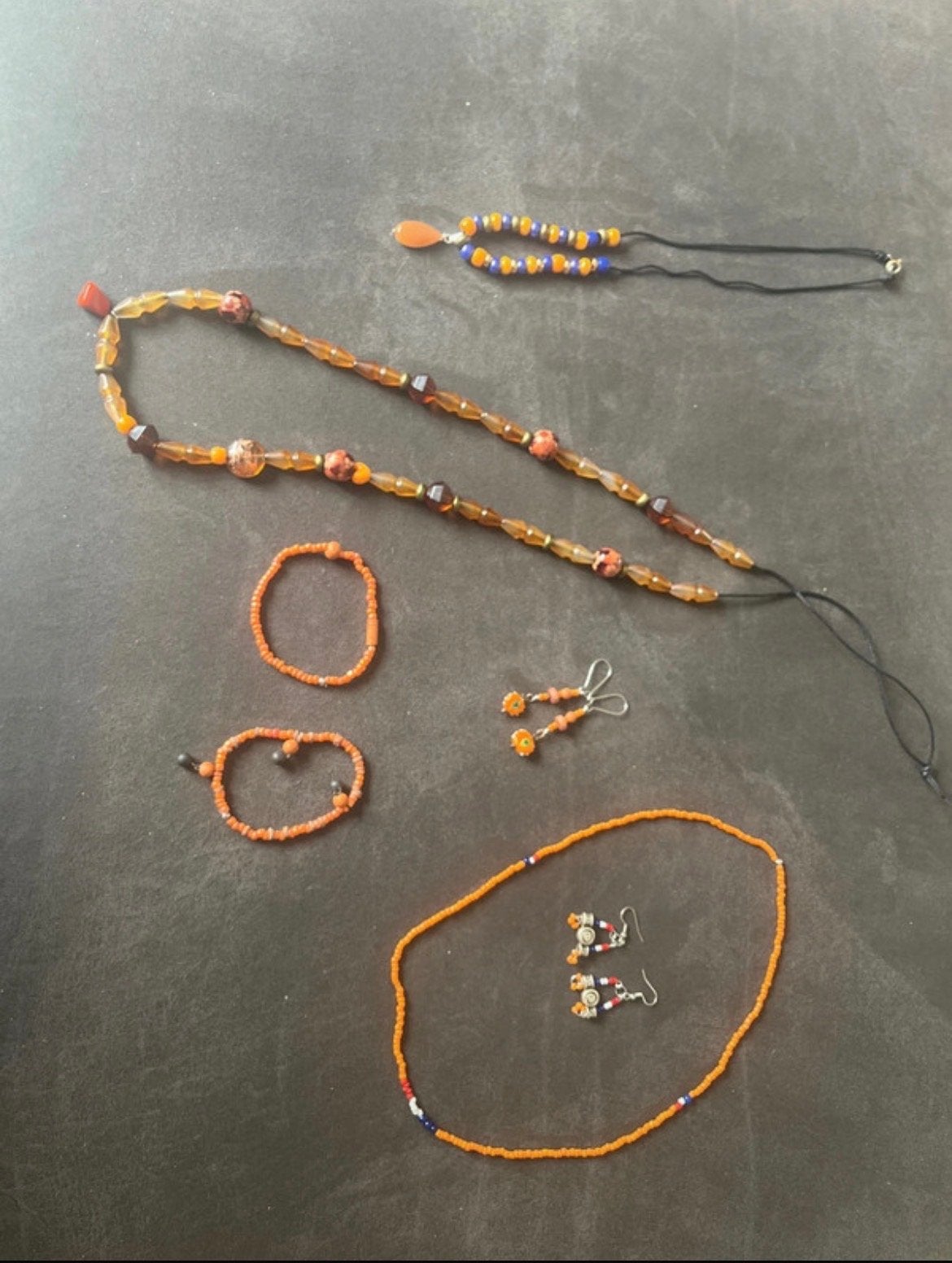Handmade Oranje Sieraden: Kettingen, Armbanden, Oorbellen, Sieraden, Tassen en Uiterlijk, Ophalen of Verzenden, Nieuw, Oranje