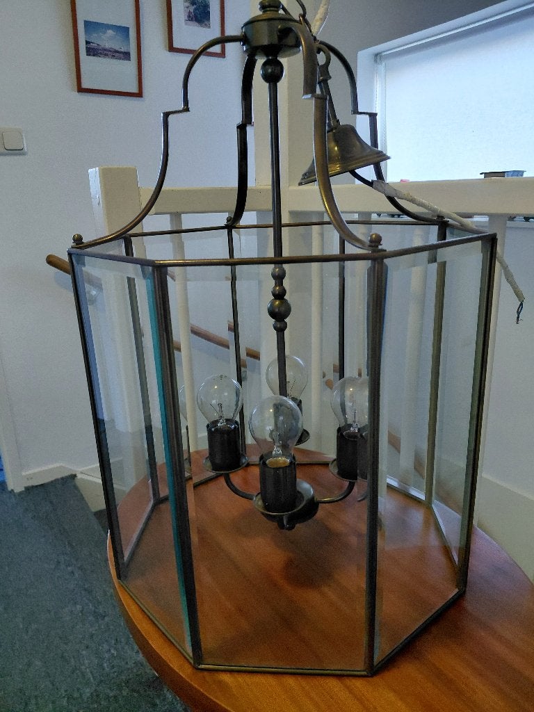 frantzen  lantaarnlamp, Huis en Inrichting, Gebruikt, Klassiek, Ophalen of Verzenden, Glas