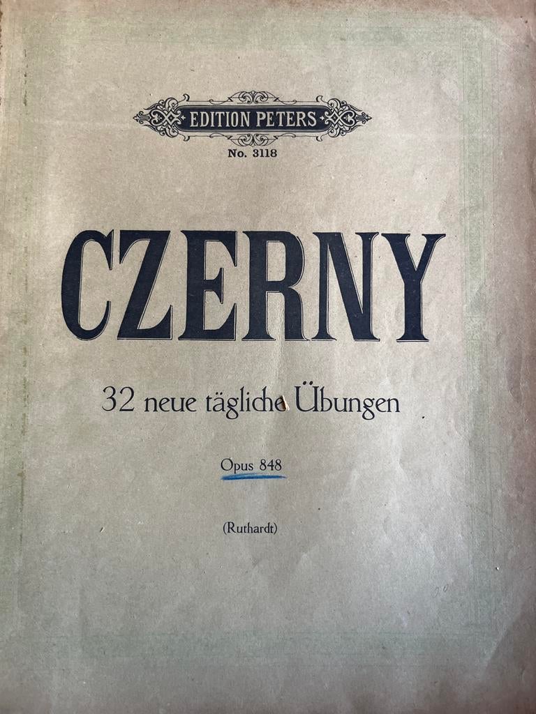 Czerny - 32 Neue Tägliche Übungen Opus 848 (Pianoboek), Muziek en Instrumenten, Gebruikt, Klassiek, Les of Cursus, Ophalen of Verzenden