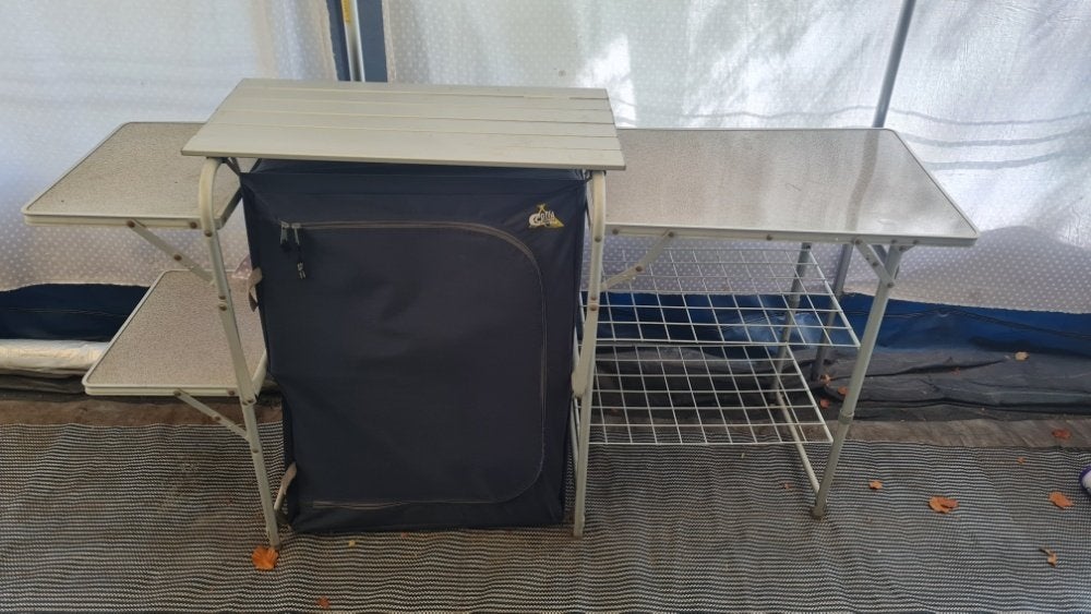 Defa Campingkeuken / Kookkast – Aluminium – Opvouwbaar, Caravans en Kamperen, Ophalen of Verzenden, Gebruikt