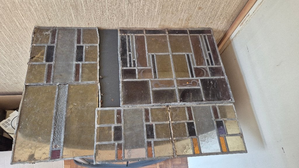 glas-in-loodpanelen, Ophalen, Gevelraam of Ruit, Gebruikt, Minder dan 80 cm
