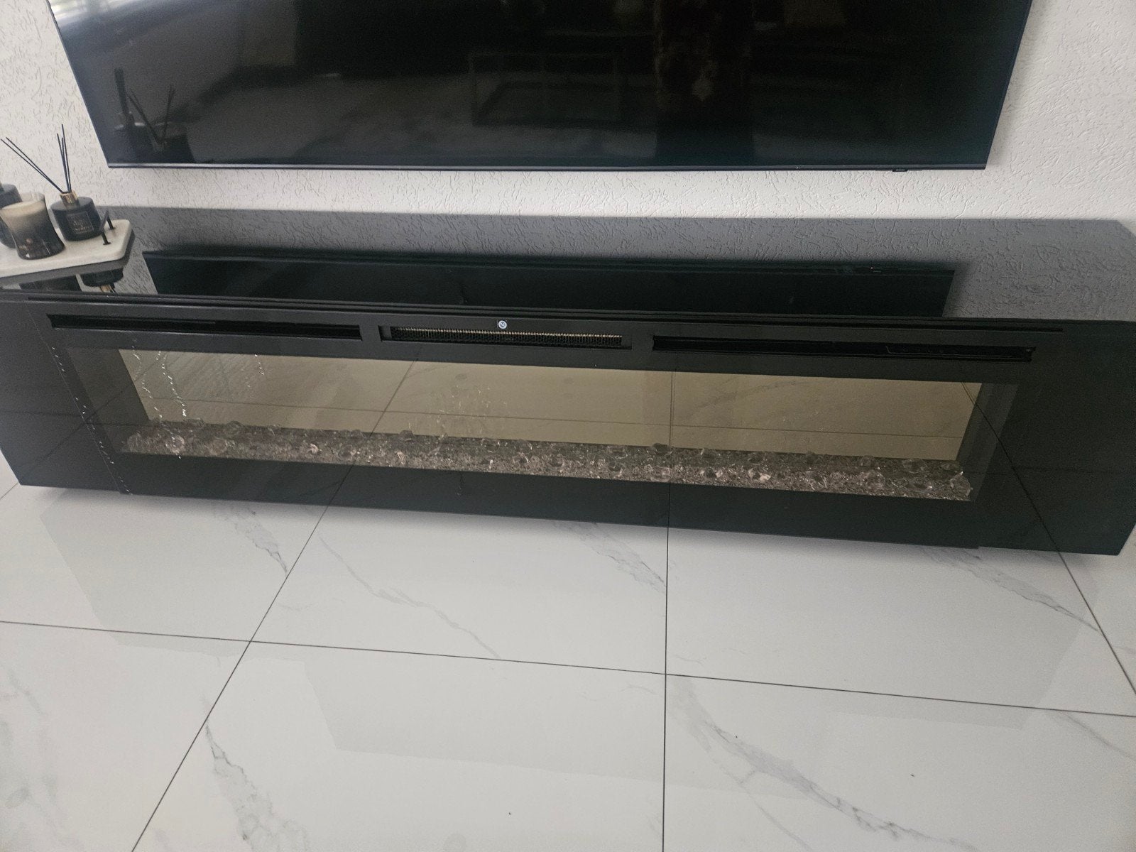 Dimplex elektrische haard met glasplaat en afstandsbediening