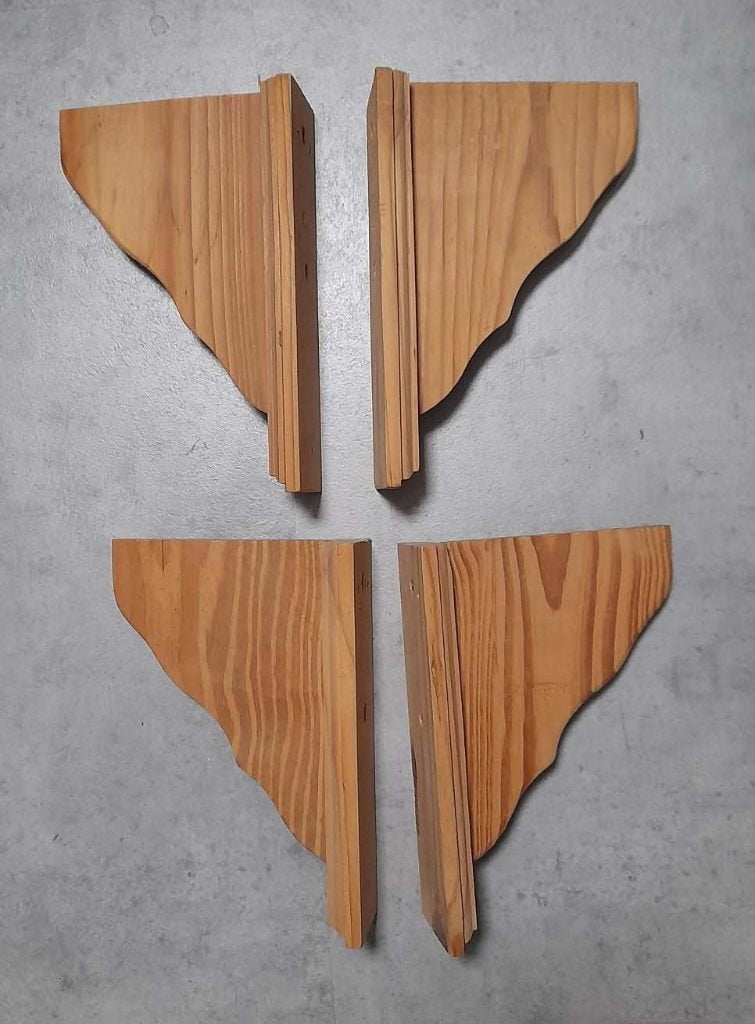 Plankensteunen / Plankdragers. 2 sets. Retro / vintage, Huis en Inrichting, Woonaccessoires | Wandplanken en Boekenplanken, Ophalen of Verzenden
