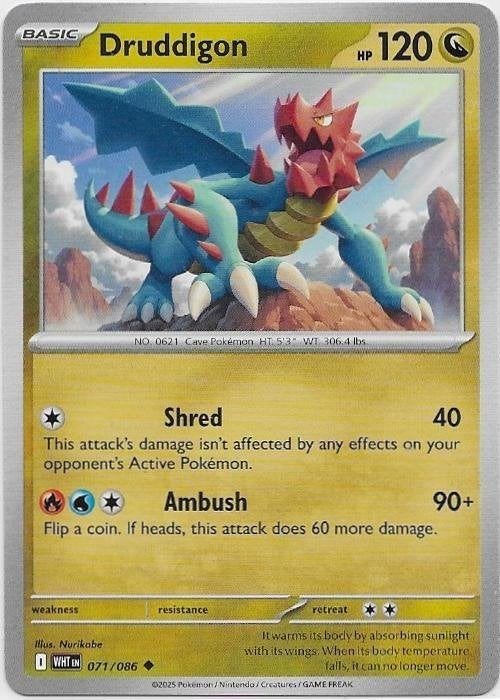 White Flare,  Druddigon [uncommon] 71/86, Verzenden, Nieuw, Losse kaart