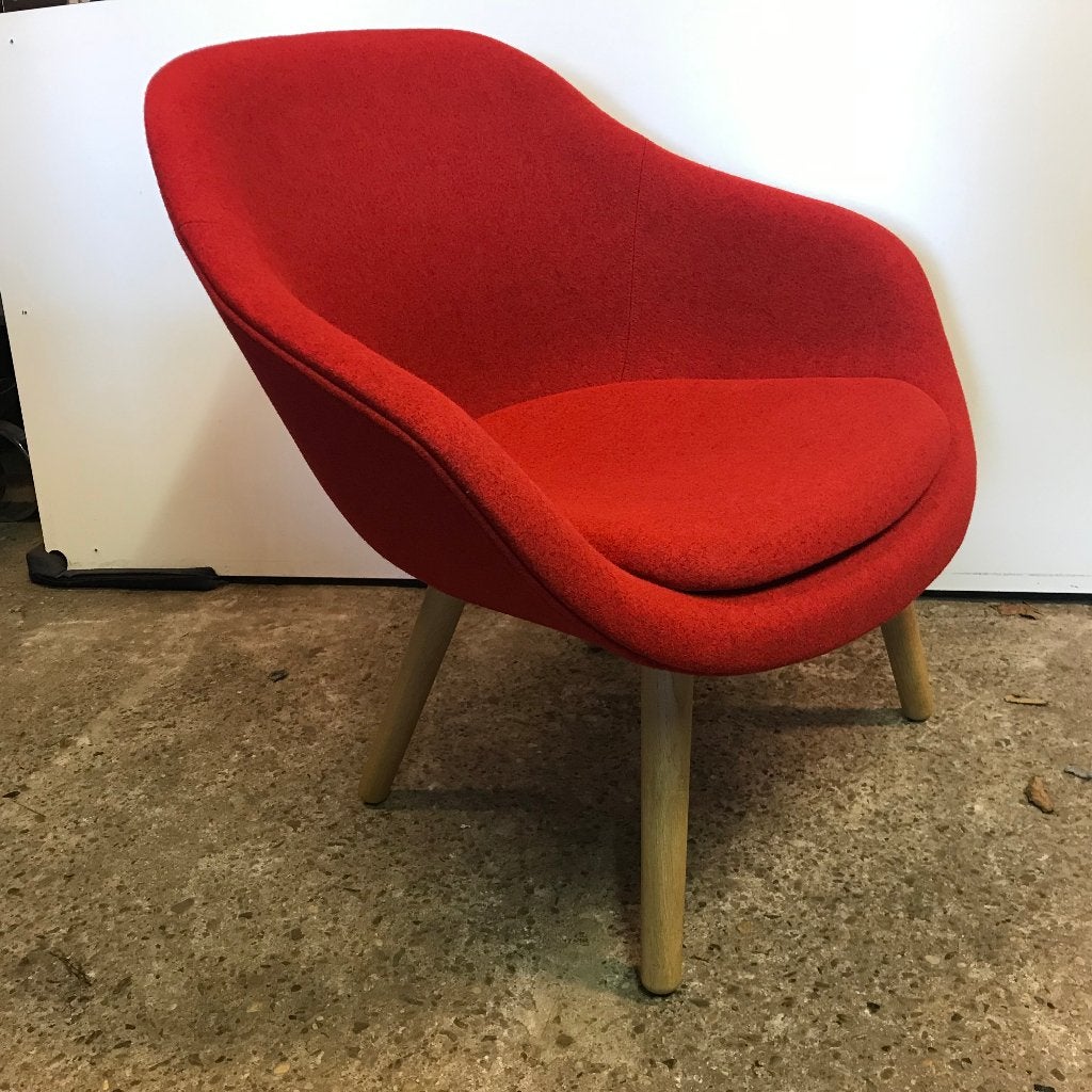 Hay AAL 82 81 stoel fauteuil design  rood, Ophalen, Gebruikt, 75 tot 100 cm, Nvt
