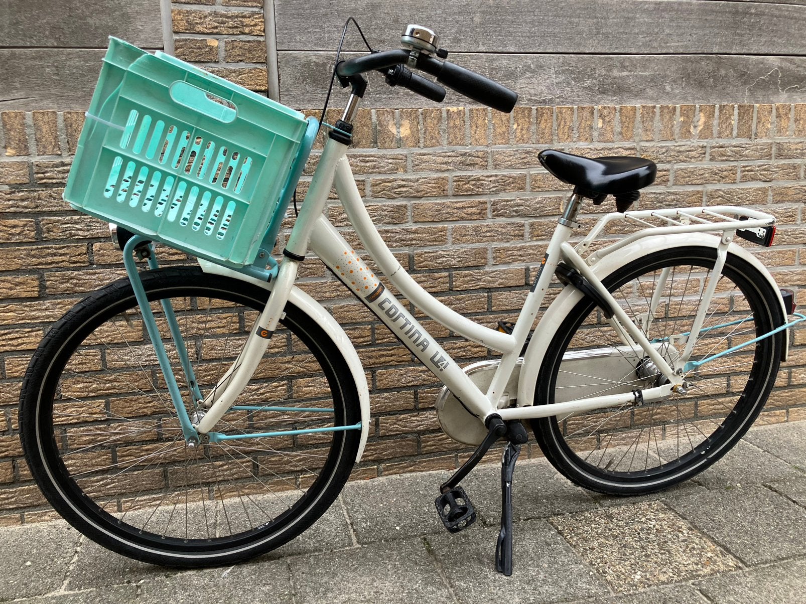 Cortina fiets 26 inch met krat, Terugtraprem, Gebruikt, Versnellingen, Ophalen