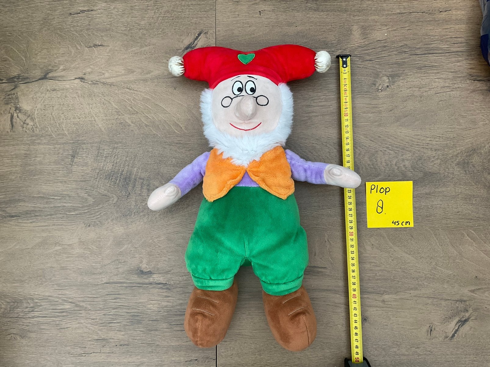 Zgan, niet kapot, grote Kabouter Plop knuffel ca 45cm Studio, Ophalen, Overige figuren, Zo goed als nieuw, Beeldje of Figuurtje