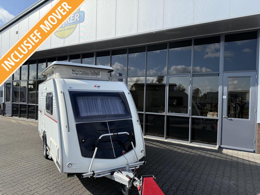 Kip Kompakt 37 EKV Langslaper + WC Hefdak 790KG BJ 2012, Caravans en Kamperen, Kip, Tot en met 2, Bedrijf, Treinzit