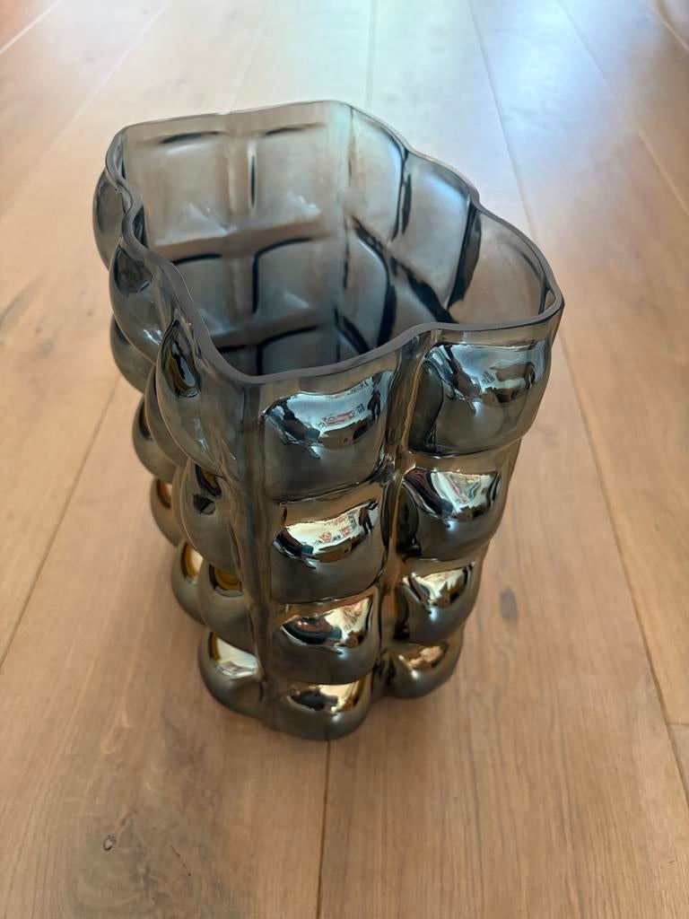 glazen vaas uniek bubbelpatroon - bubble pols potten, Ophalen, Overige kleuren, Nieuw, Glas