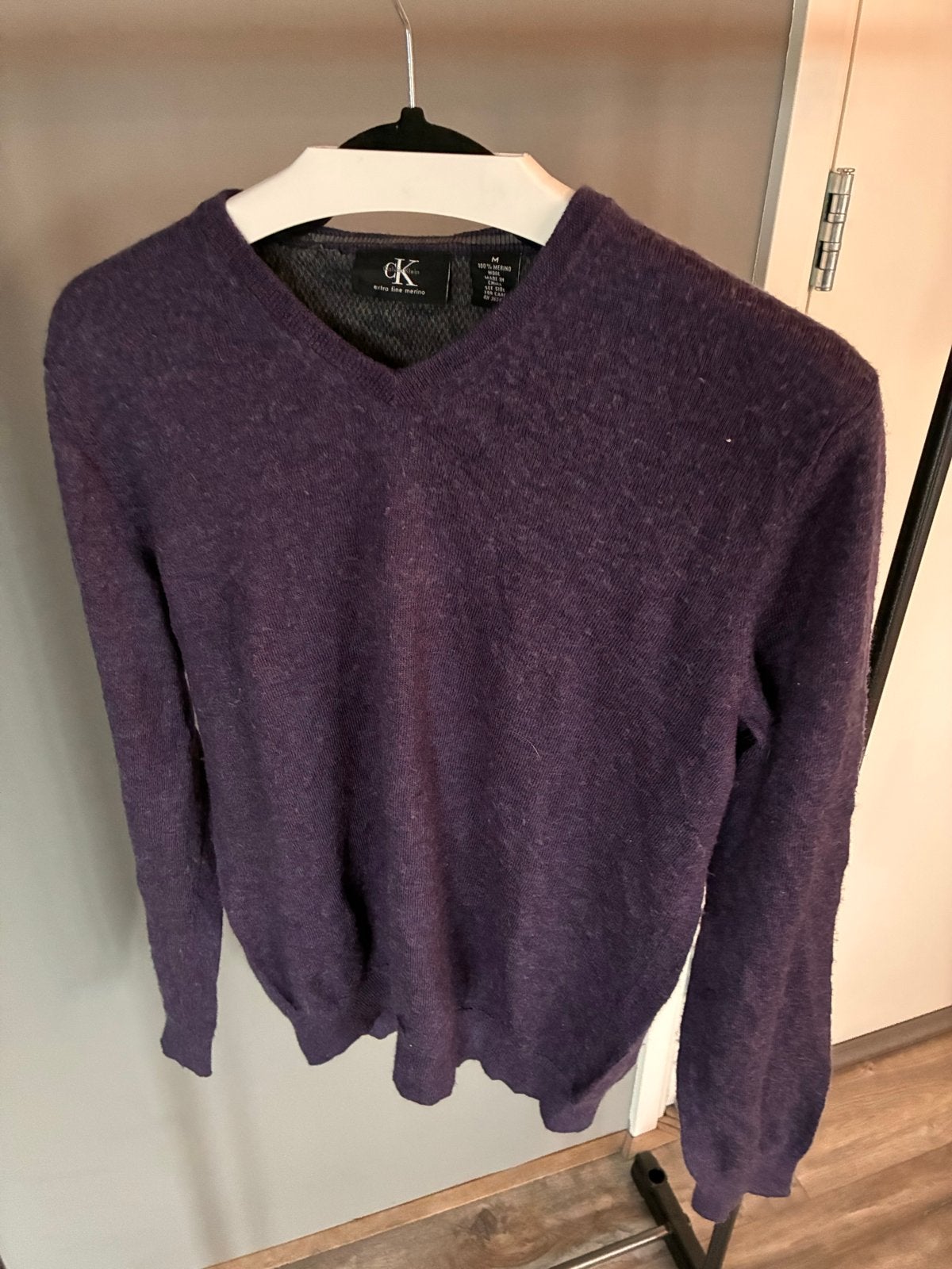 Mooie paarse trui van 100% merino wol, Ophalen of Verzenden, Zo goed als nieuw, Maat 48/50 (M), Paars