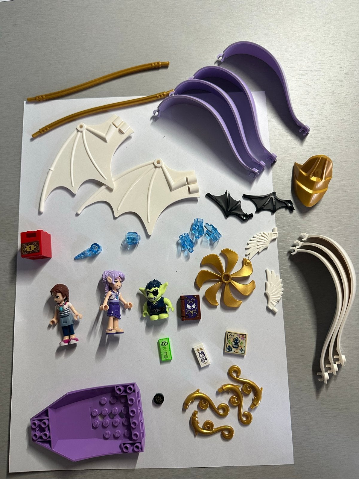 Lego Elves 41184 Aira's Luchtschip compleet, Gebruikt, Overige thema's, Lego, Ophalen of Verzenden